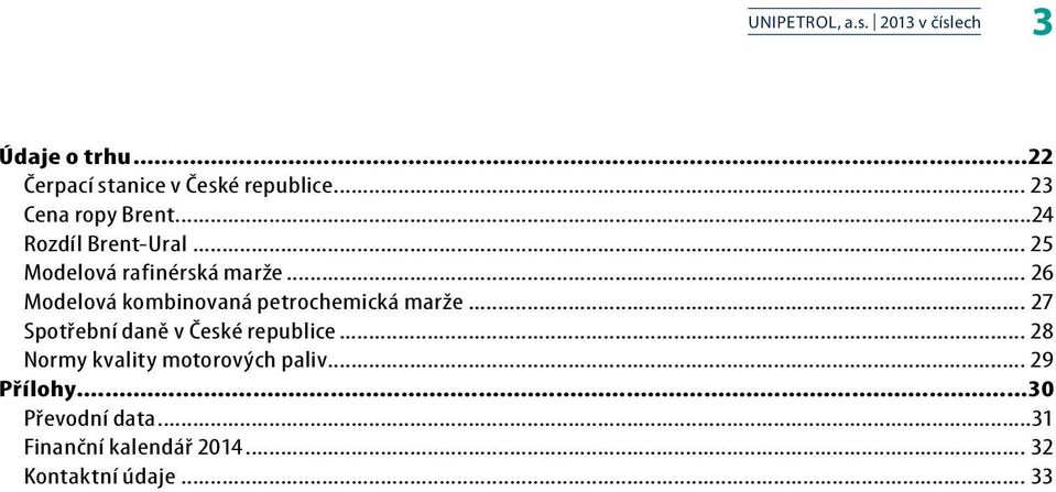 .. 26 Modelová kombinovaná petrochemická marže... 27 Spotřební daně v České republice.