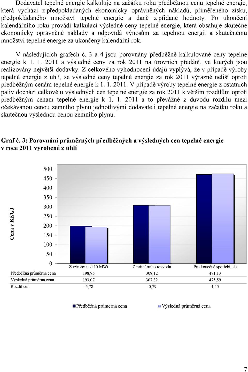 Po ukončení kalendářního roku provádí kalkulaci výsledné ceny tepelné energie, která obsahuje skutečné ekonomicky oprávněné náklady a odpovídá výnosům za tepelnou energii a skutečnému množství