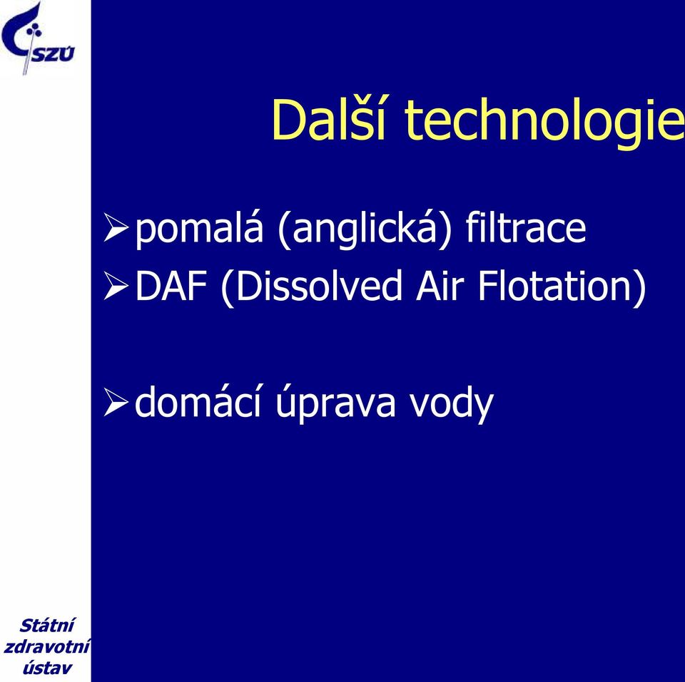 filtrace DAF (Dissolved