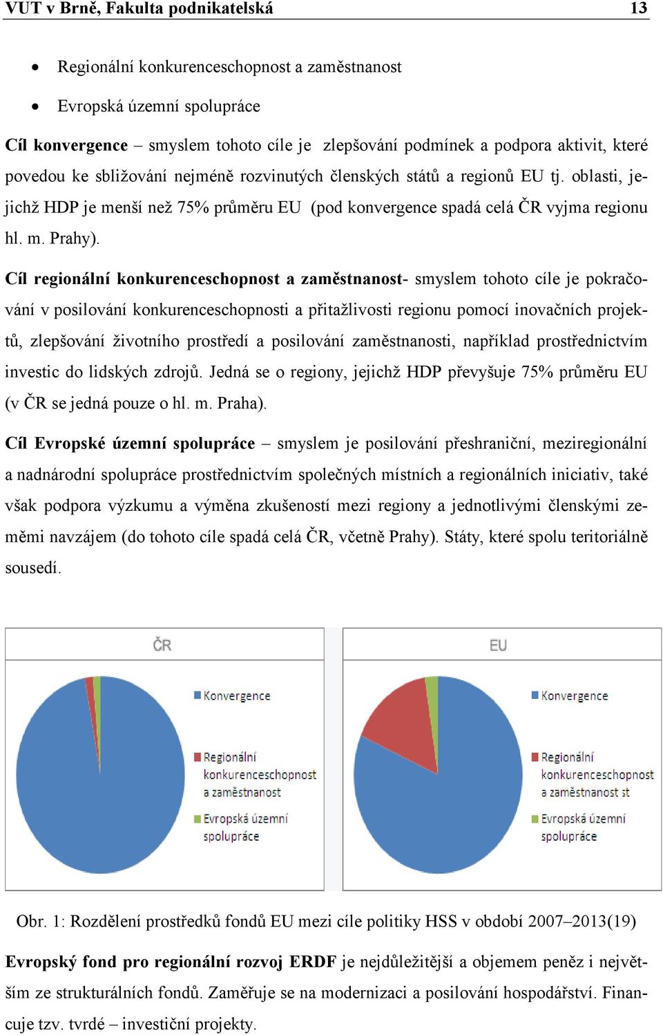 Cíl regionální konkurenceschopnost a zaměstnanost- smyslem tohoto cíle je pokračování v posilování konkurenceschopnosti a přitažlivosti regionu pomocí inovačních projektů, zlepšování životního