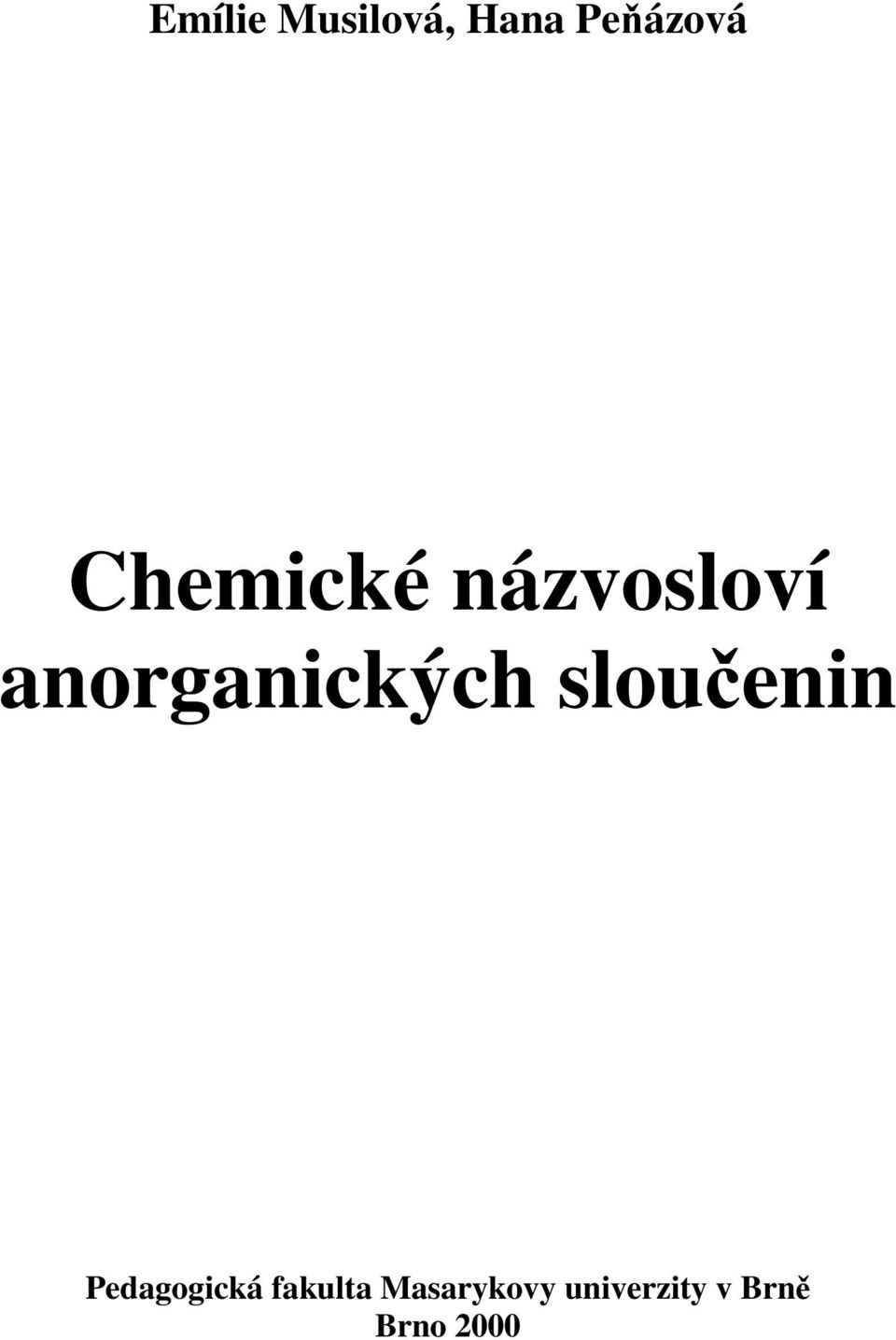 anorganických slouenin