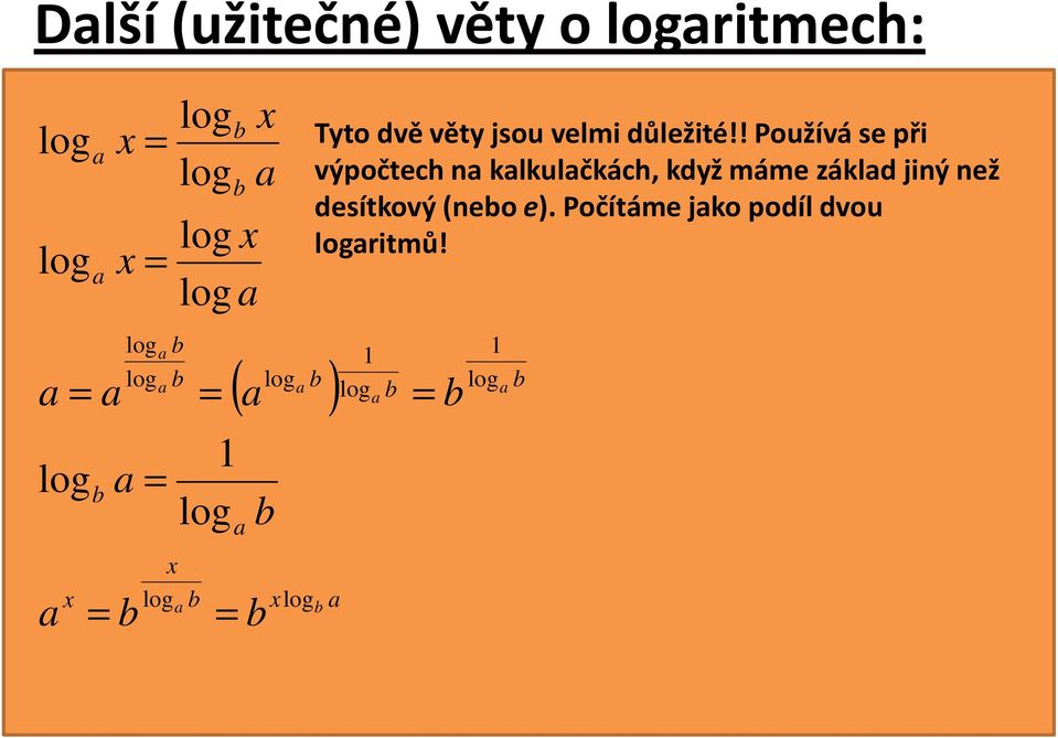 ! Používá se při výpočtech n klkulčkách, kdž