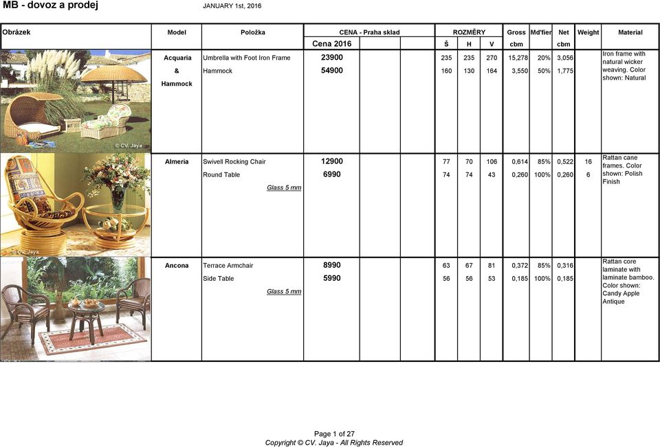 Round Table 6990 74 74 43 0,260 100% 0,260 6 Rattan cane frames.