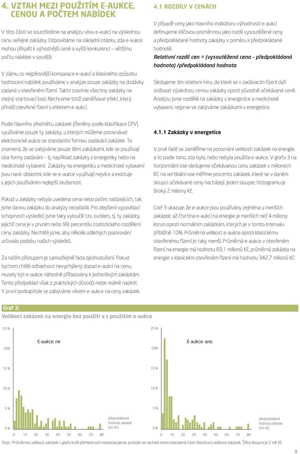 V zájmu co nejpřesnější komparace e-aukcí a klasického způsobu hodnocení nabídek používáme v analýze pouze zakázky na dodávky zadané v otevřeném řízení.