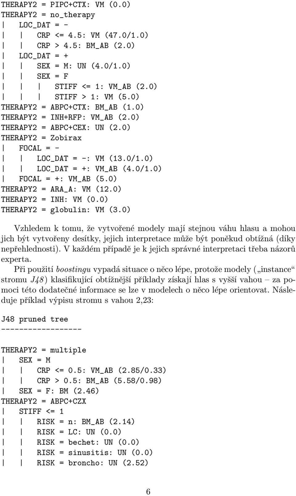 0) THERAPY2 = ARA_A: VM (12.0) THERAPY2 = INH: VM (0.0) THERAPY2 = globulin: VM (3.