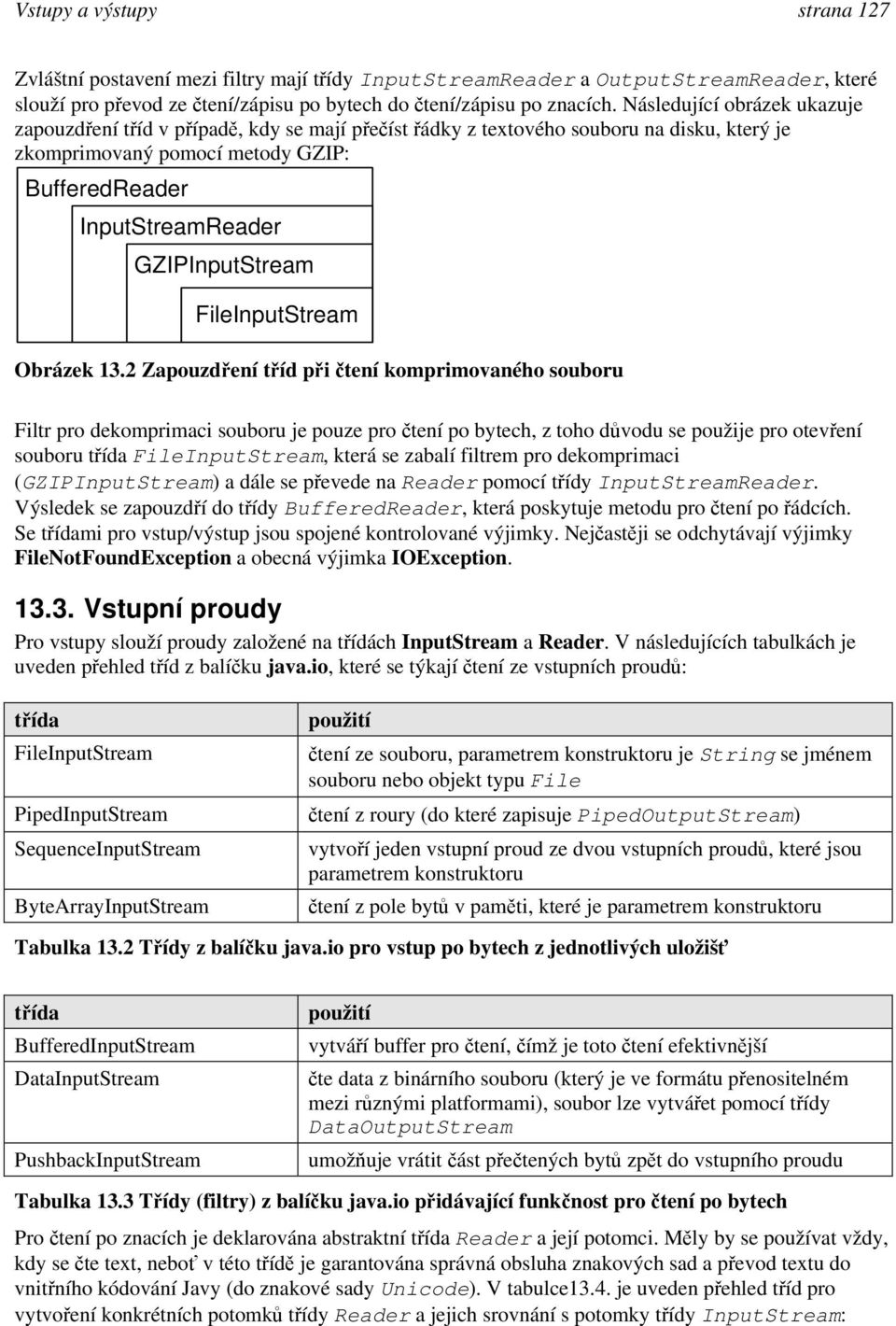 GZIPInputStream FileInputStream Obrázek 13.