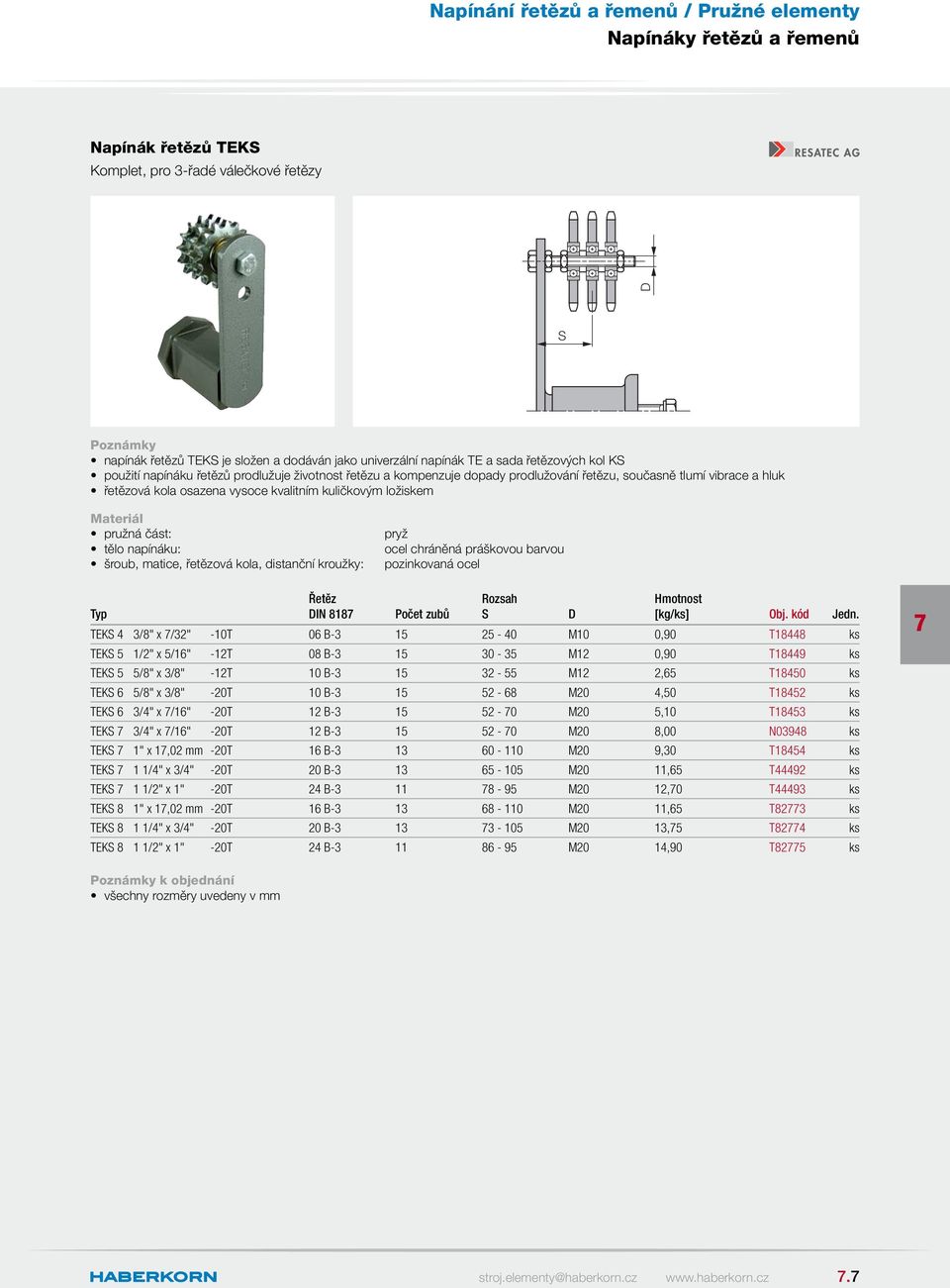 Rozsah TEK 4 3/8" x /32" -10T 06-3 15 25-40 M10 0,90 T18448 ks TEK 5 1/2" x 5/16" -12T 08-3 15 30-35 M12 0,90 T18449 ks TEK 5 5/8" x 3/8" -12T 10-3 15 32-55 M12 2,65 T18450 ks TEK 6 5/8" x 3/8" -20T