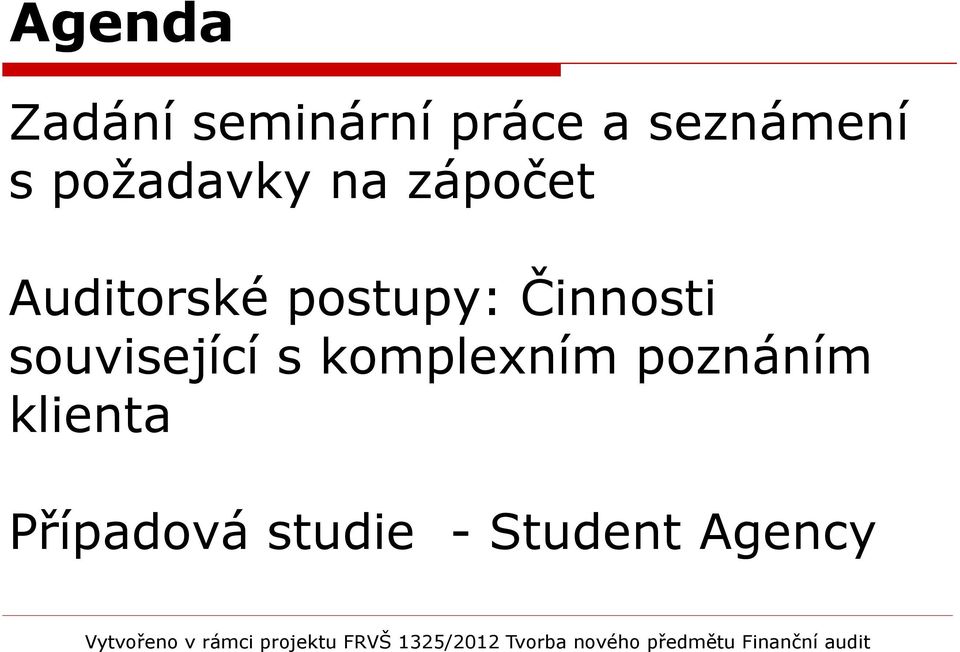 Činnosti související s komplexním poznáním