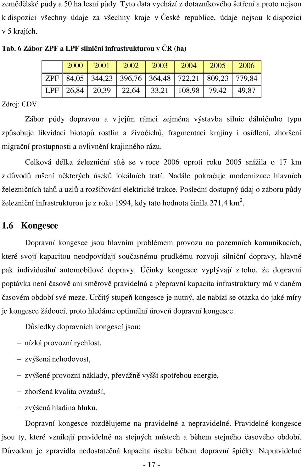 Zábor půdy dopravou a v jejím rámci zejména výstavba silnic dálničního typu způsobuje likvidaci biotopů rostlin a živočichů, fragmentaci krajiny i osídlení, zhoršení migrační prostupnosti a ovlivnění