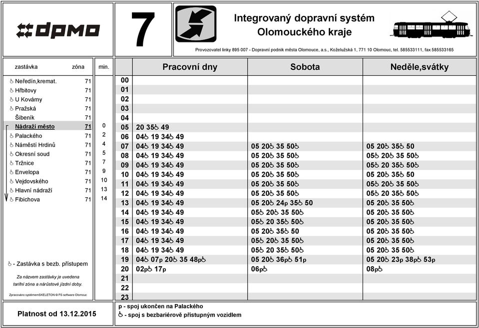 71 @ Fibichova 71 Platnost od.