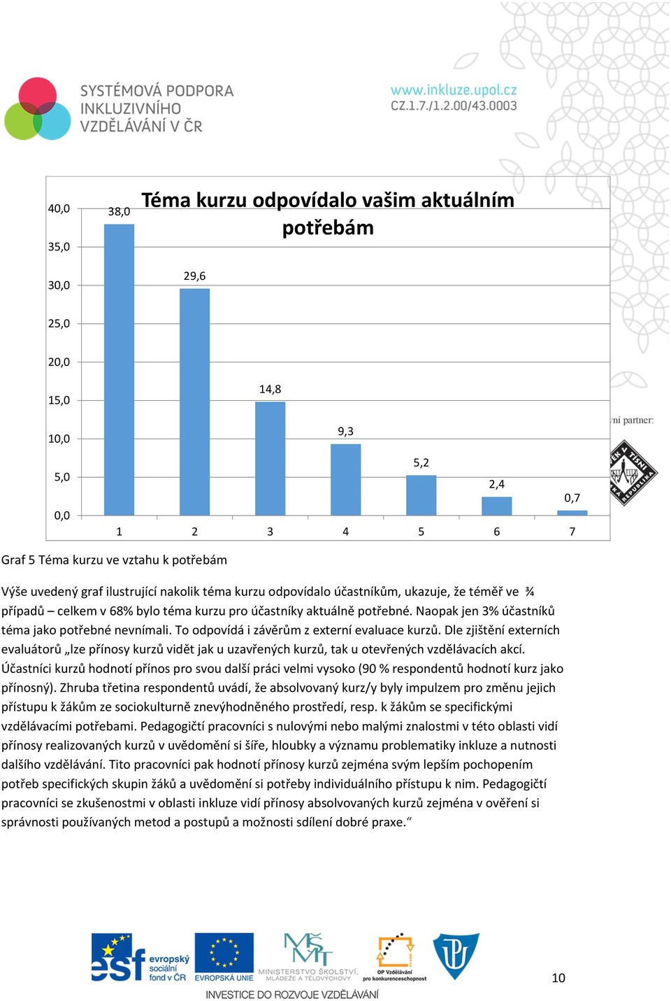 To odpovídá i závěrům z externí evaluace kurzů. Dle zjištění externích evaluátorů lze přínosy kurzů vidět jak u uzavřených kurzů, tak u otevřených vzdělávacích akcí.