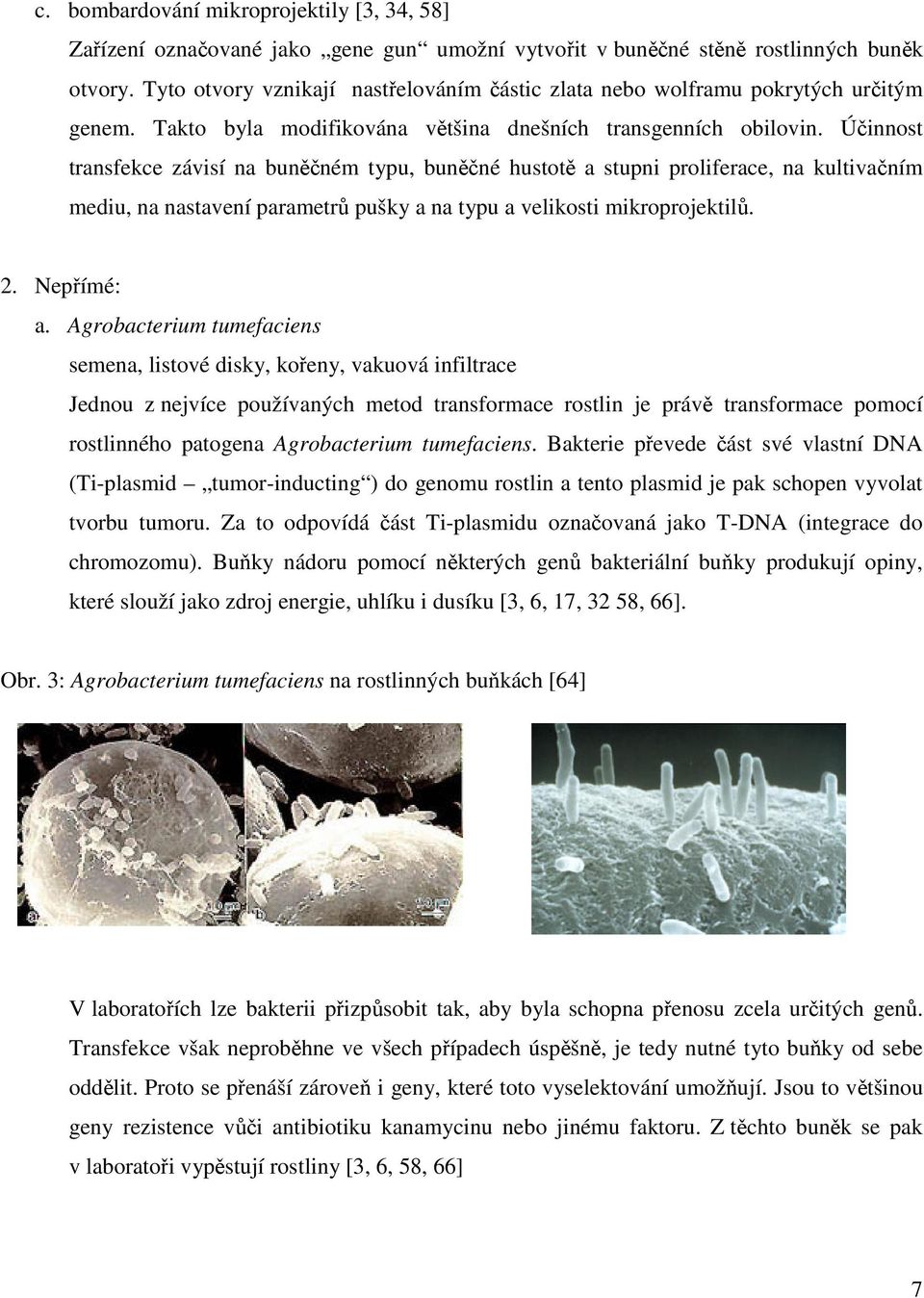 Úinnost transfekce závisí na bunném typu, bunné hustot a stupni proliferace, na kultivaním mediu, na nastavení parametr pušky a na typu a velikosti mikroprojektil. 2. Nepímé: a.