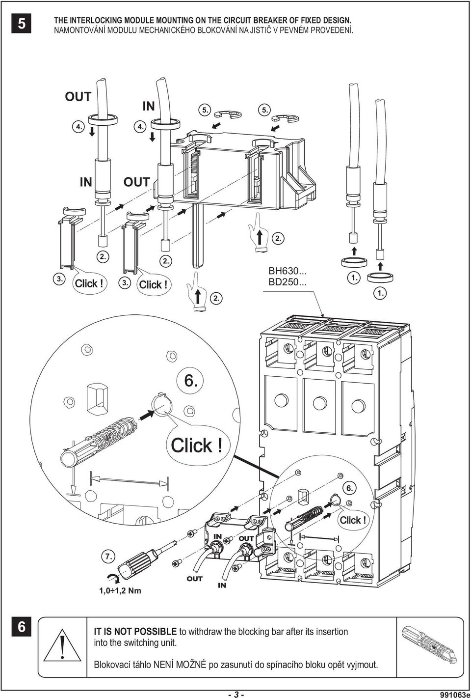 3. Click! 2. BH630... BD250... 1. 1. 6. Click! 6. Click! IN OUT 7.