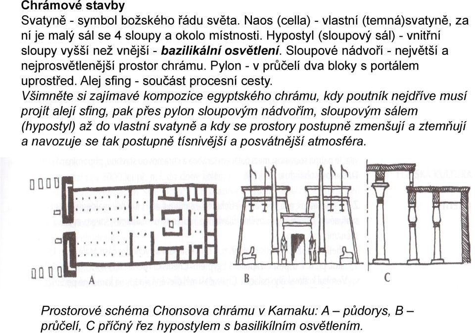 Alej sfing - součást procesní cesty.