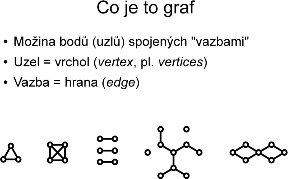 Uzel = vrchol (vertex, pl.