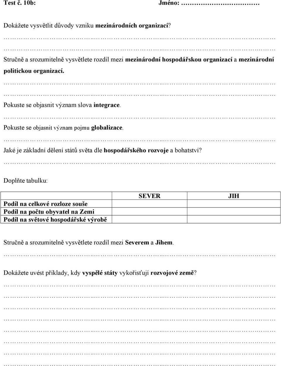 Pokuste se objasnit význam slova integrace. Pokuste se objasnit význam pojmu globalizace.