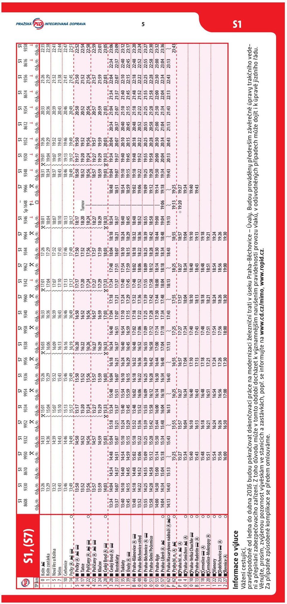 Uac Uac Uac Uac Uac Uac 0 Kolín g 13:26 14:33 W 15:01 15:26 W 16:03 16:33 W 17:01 17:26 W 18:01 18:31 W 19:01 19:26 20:33 21:26 22:35 1 Kolín zastávka 13:29 14:36 n 15:04 15:29 n 16:06 16:36 n 17:04