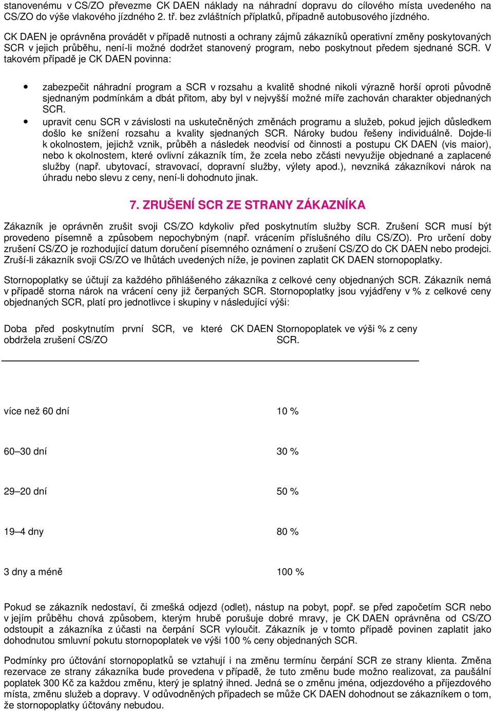 sjednané SCR.