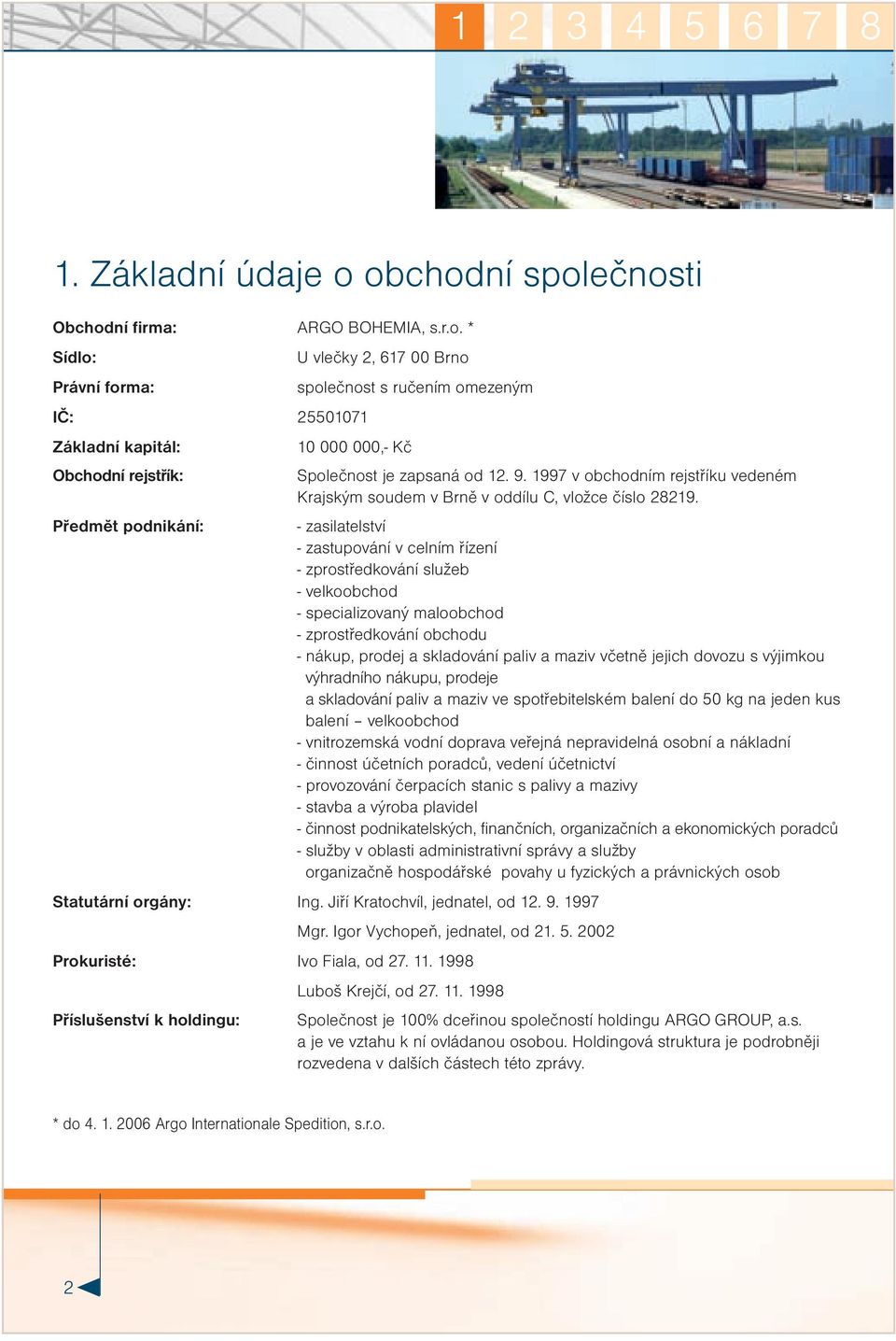 9. 1997 v obchodním rejstříku vedeném Krajským soudem v Brně v oddílu C, vložce číslo 28219.