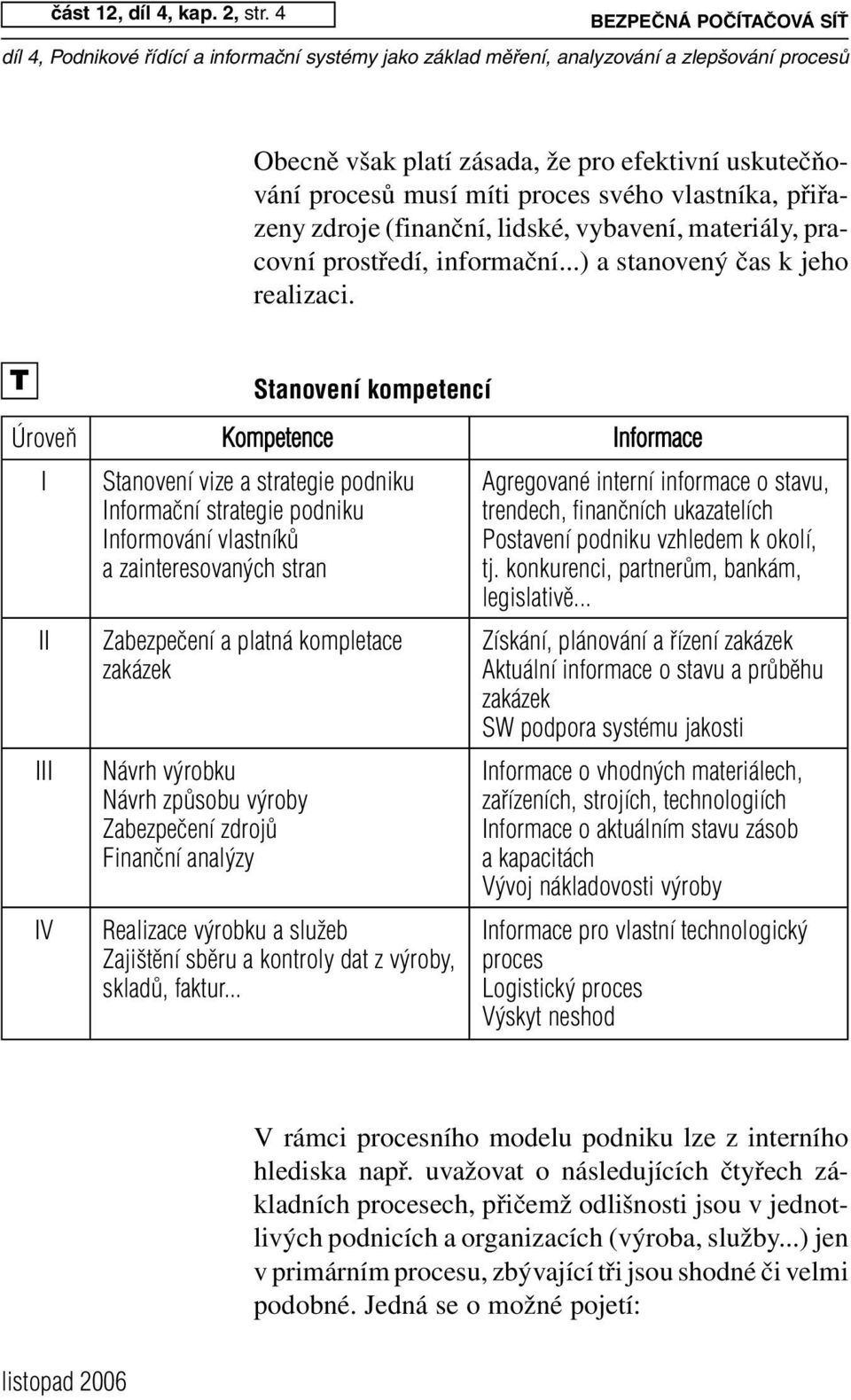 prostředí, informační...) a stanovený čas k jeho realizaci.