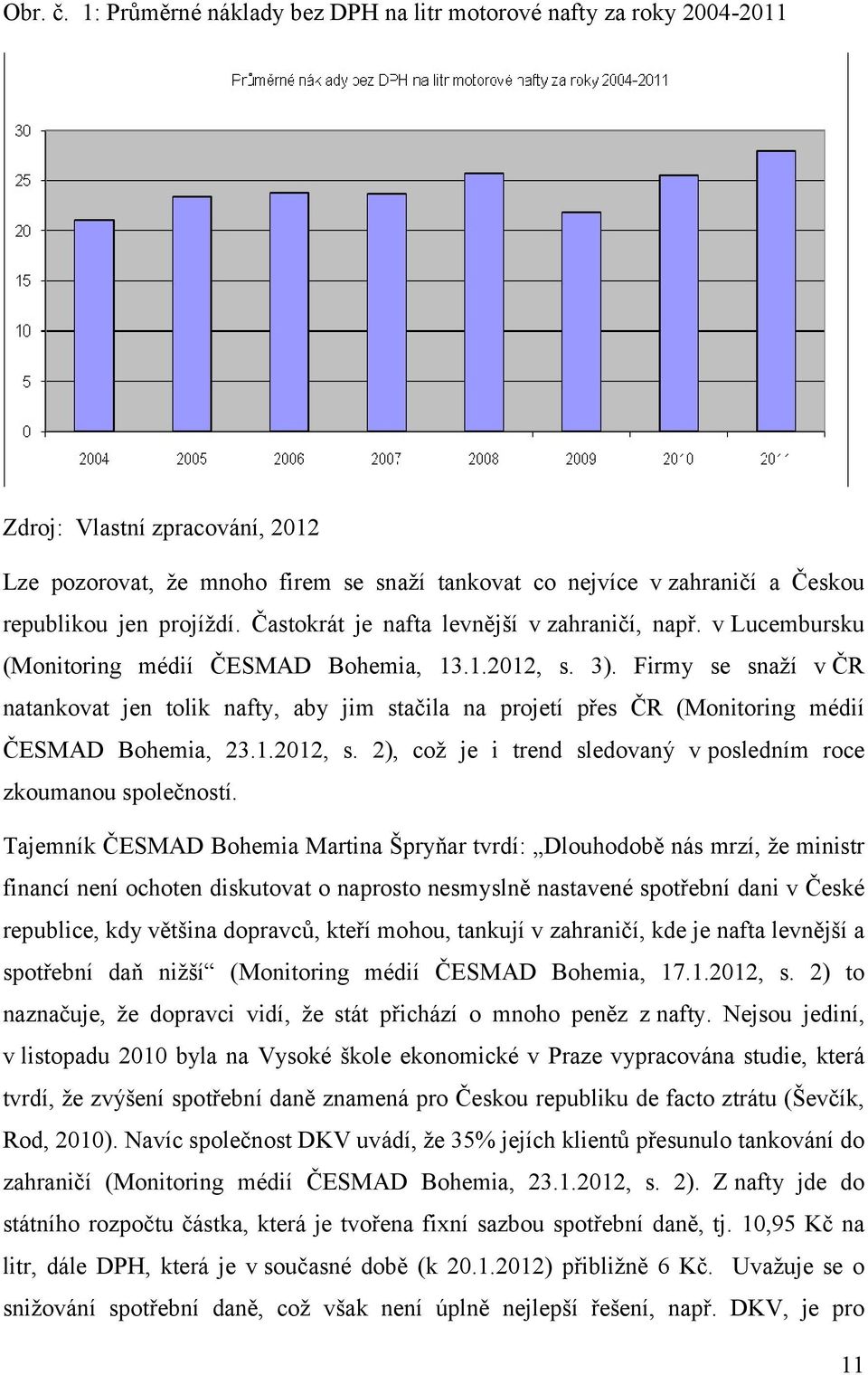 projíždí. Častokrát je nafta levnější v zahraničí, např. v Lucembursku (Monitoring médií ČESMAD Bohemia, 13.1.2012, s. 3).