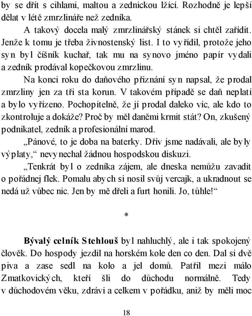 Na konci roku do daňového přiznání syn napsal, že prodal zmrzliny jen za tři sta korun. V takovém případě se daň neplatí a bylo vyřízeno.