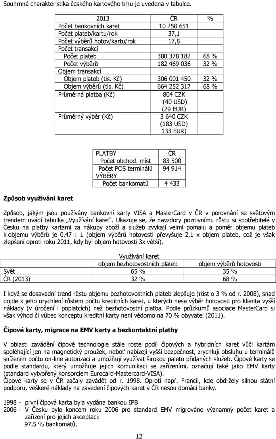 Objem plateb (tis. Kč) 306 001 450 32 % Objem výběrů (tis.