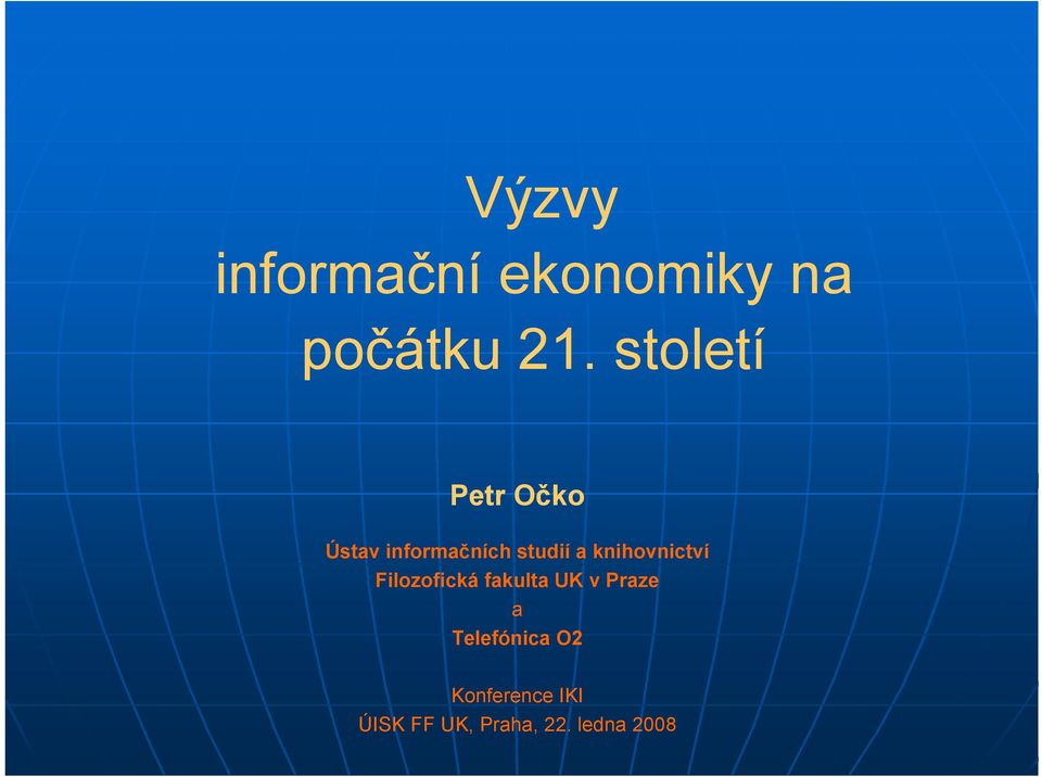 knihovnictví Filozofická fakulta UK v Praze a