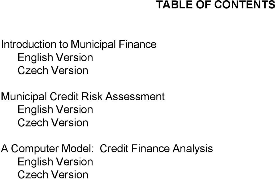 Assessment English Version Czech Version A Computer