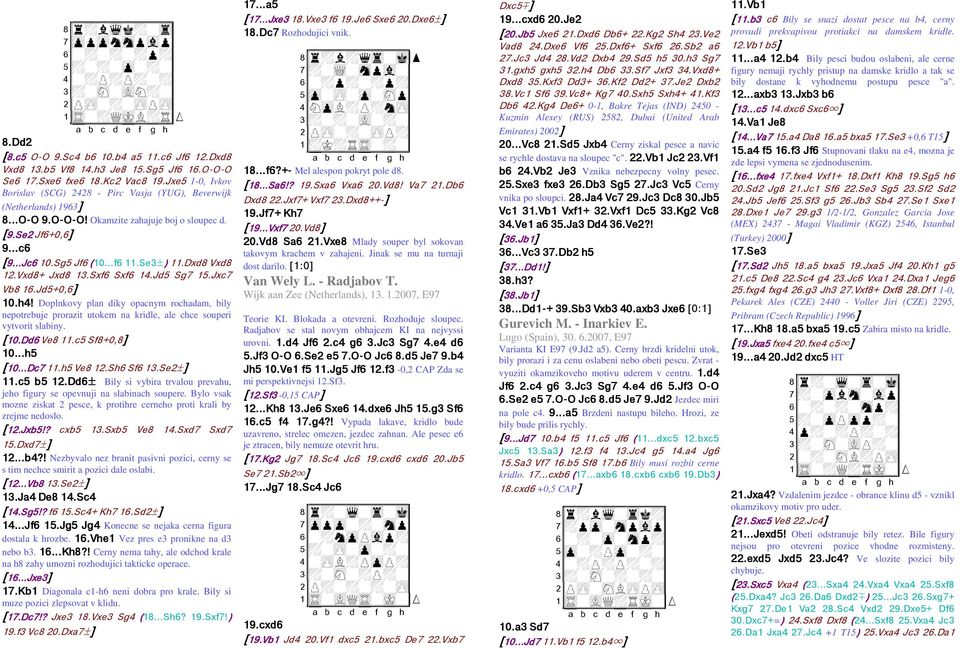 Sg5 Jf6 (10...f6 11.Se3±) 11.Dxd8 Vxd8 12.Vxd8+ Jxd8 13.Sxf6 Sxf6 14.Jd5 Sg7 15.Jxc7 Vb8 16.Jd5+0,6] 10.h4!