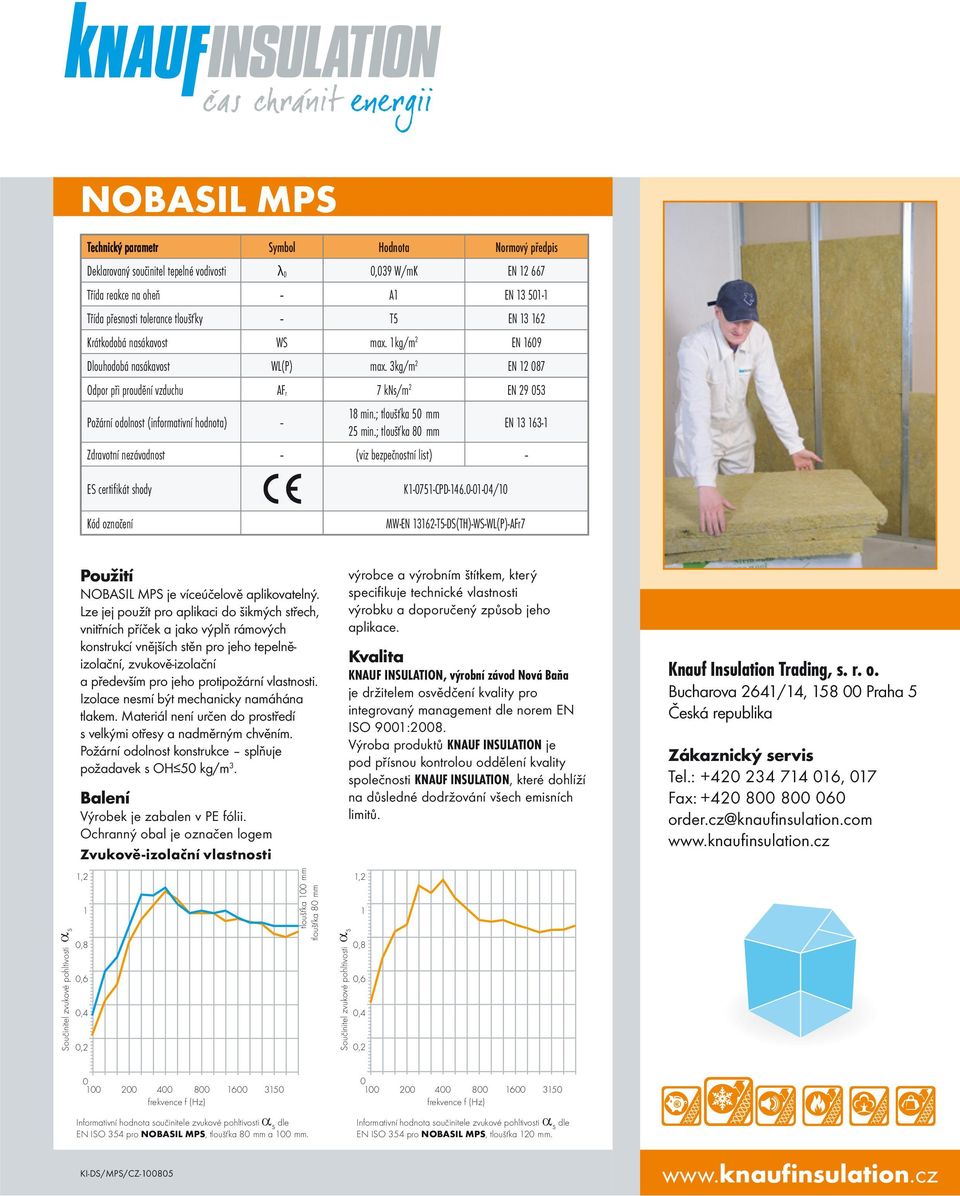 ; tloušťka 50 mm 25 min.; tloušťka 80 mm EN 13 163-1 Zdravotní nezávadnost (viz bezpečnostní list) ES certifikát shody Kód označení K1-0751-CPD-146.