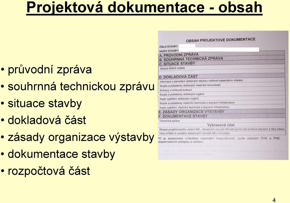 dokladová část zásady organizace