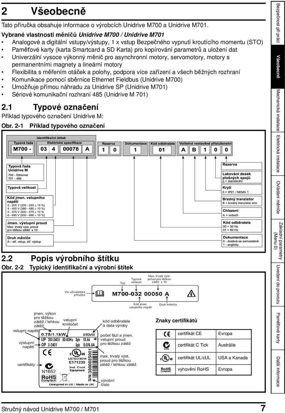 kopírování parametrů a uložení dat Univerzální vysoce výkonný měnič pro asynchronní motory, servomotory, motory s permanentními magnety a lineární motory Flexibilita s měřením otáček a polohy,