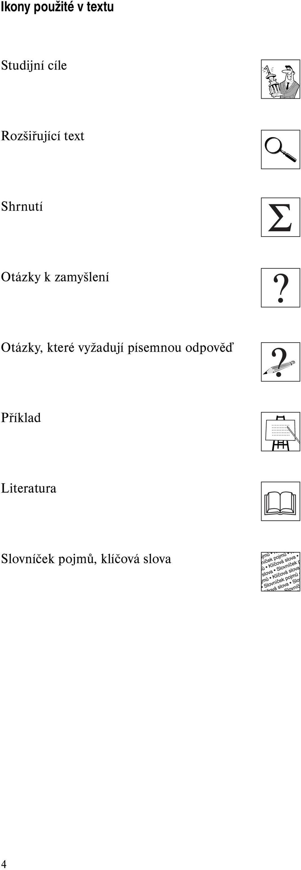 zamyšlení Otázky, které vyžadují písemnou