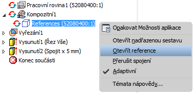 Reference Referenční vztah mezi Součástí