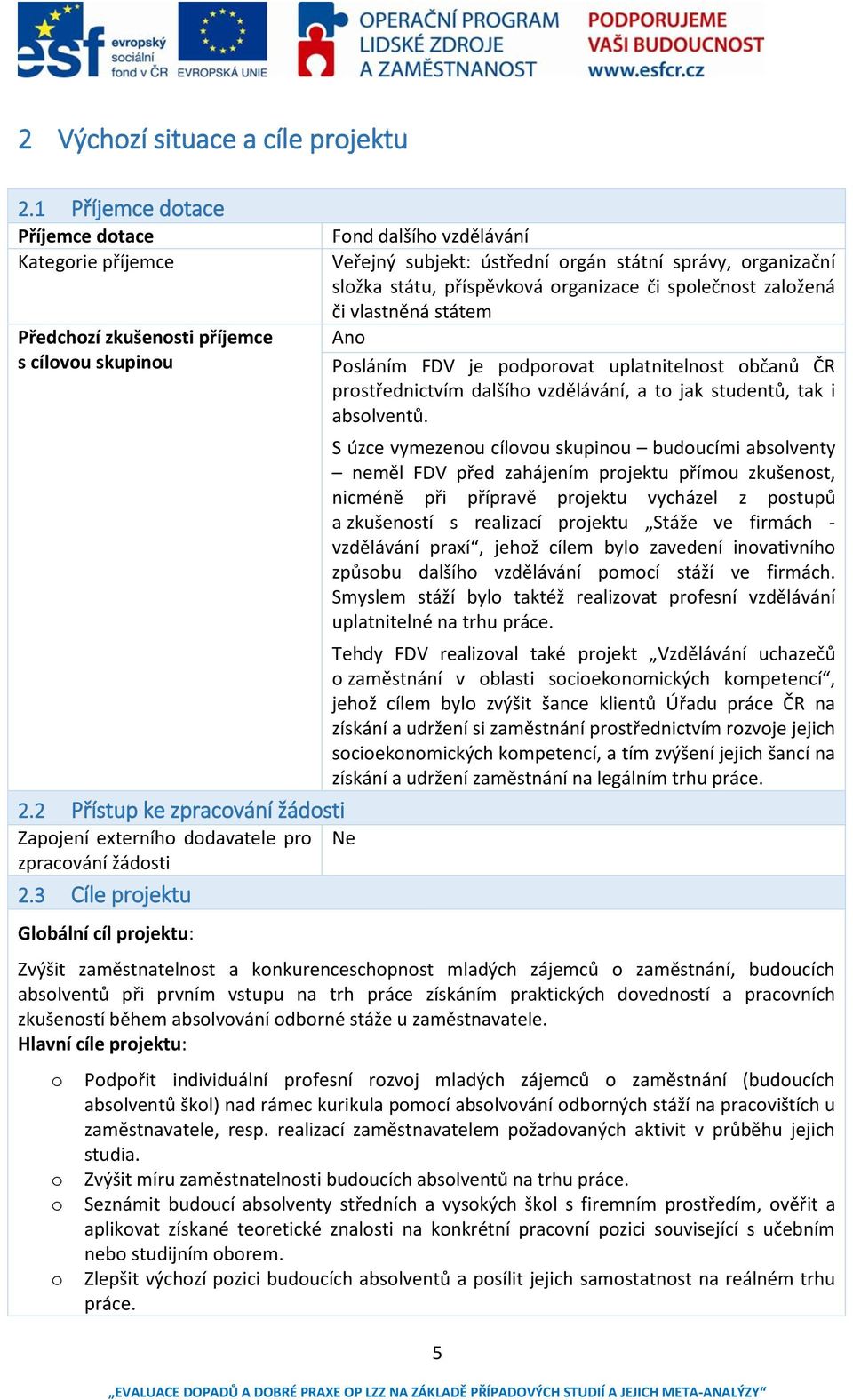 příspěvková organizace či společnost založená či vlastněná státem Ano Posláním FDV je podporovat uplatnitelnost občanů ČR prostřednictvím dalšího vzdělávání, a to jak studentů, tak i absolventů.