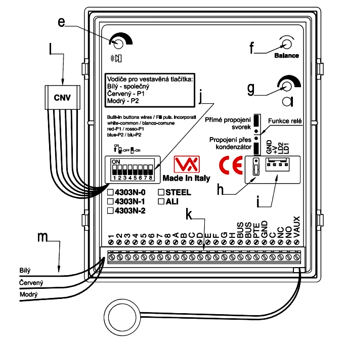 Art.4303N Digitalizační modul Obr.1 Obr.2 POPIS Tento modul pomocí tlačítkových modulů umožňuje rozšíření systému až 64 účastníků.