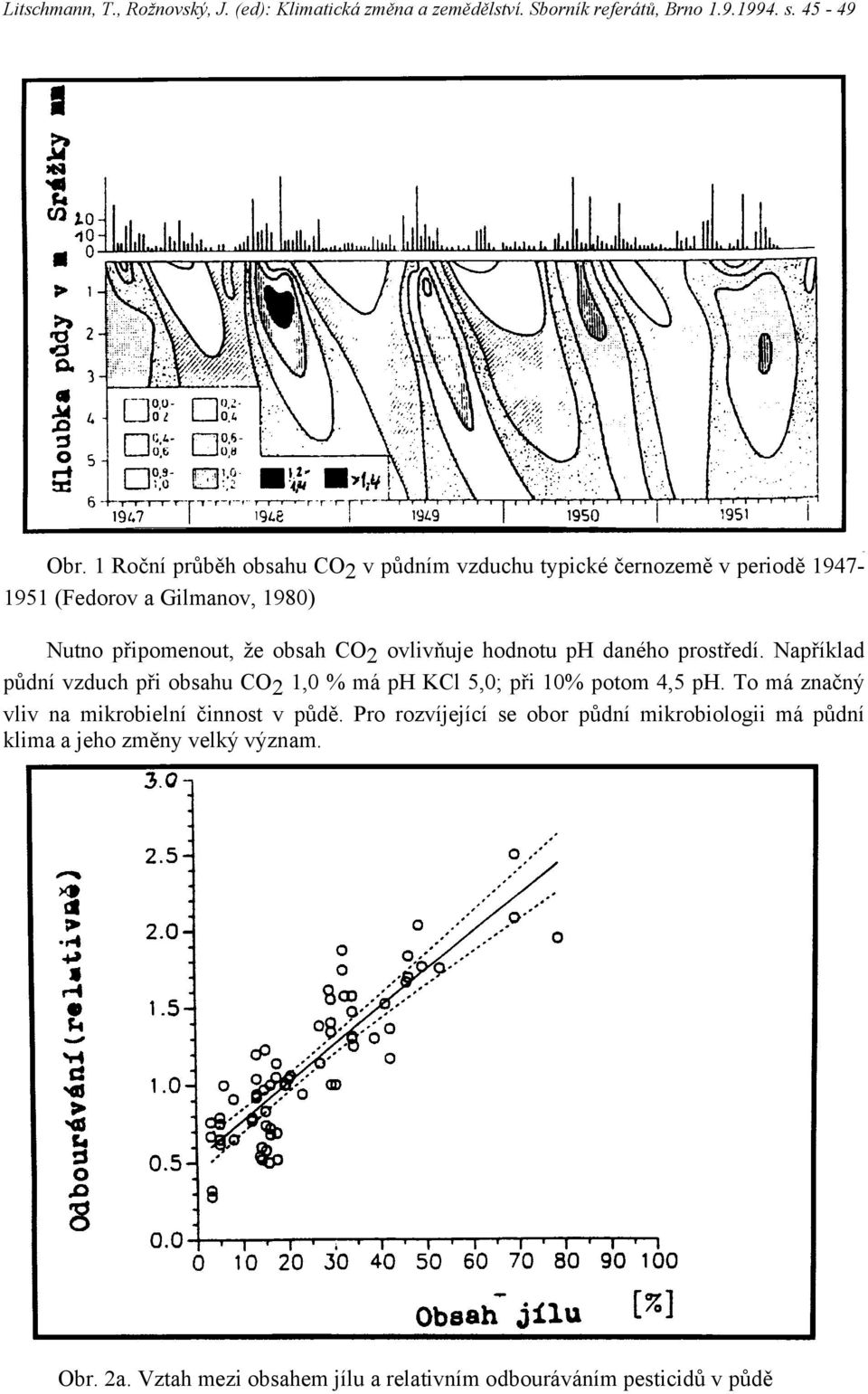 Například půdní vzduch při obsahu CO 2 1,0 % má ph KCl 5,0; při 10% potom 4,5 ph.