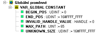 3 KONSTANTY V knihovně FileLib jsou definovány následující konstanty: Identifikátor Typ Hodnota Význam BEGIN_POS UDINT 0 Od začátku souboru END_POS UDINT 16#FFFF_FFFF Od konce souboru INVALID_HANDLE