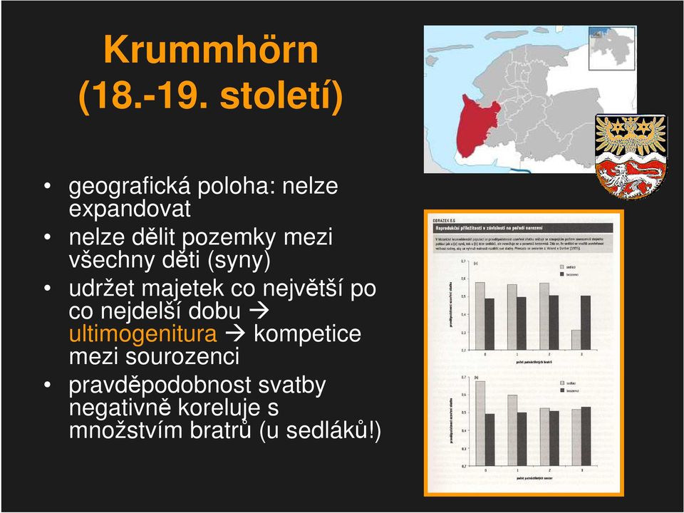 mezi všechny děti (syny) udržet majetek co největší po co nejdelší