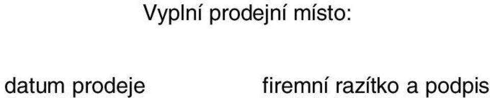 prodeje firemní