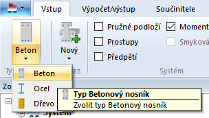 Úvodní příklad Beton Popis úlohy 3 Úvodní příklad Beton Následující příklad pojednává pracovní postupy při řešení betonového spojitého nosníku.