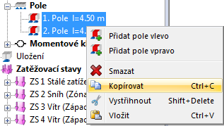 Úvodní příklad Dřevo Statický systém / geometrie 5.2 Statický systém / geometrie Po startu programu BALKEN se zadání zpravidla naplní obsahem standardní šablony.