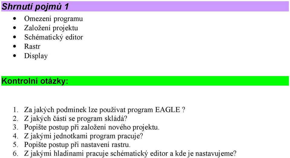 Z jakých částí se program skládá? Popište postup při založení nového projektu.