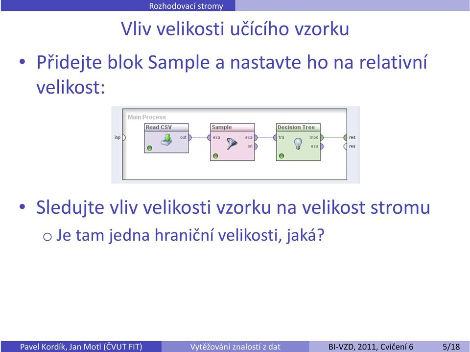 Přidejte blok Sample a nastavte ho na relativní velikost: Sledujte