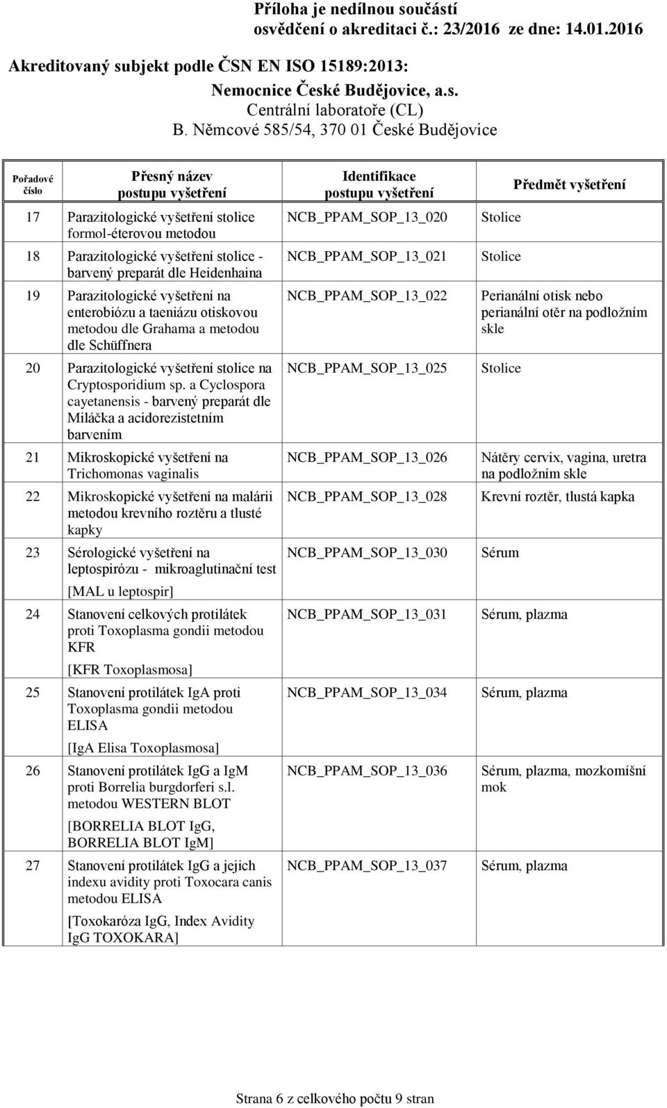 a Cyclospora cayetanensis - barvený preparát dle Miláčka a acidorezistetním barvením 21 Mikroskopické vyšetření na Trichomonas vaginalis 22 Mikroskopické vyšetření na malárii metodou krevního roztěru