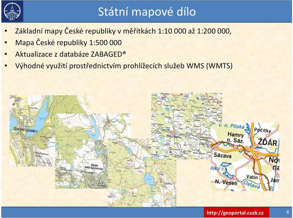 1:500000 Aktualizace z databáze ZABAGED Výhodné využití