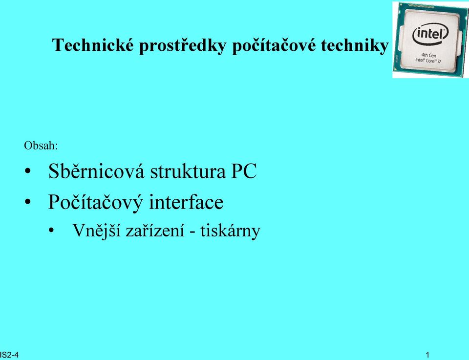 struktura PC Počítačový