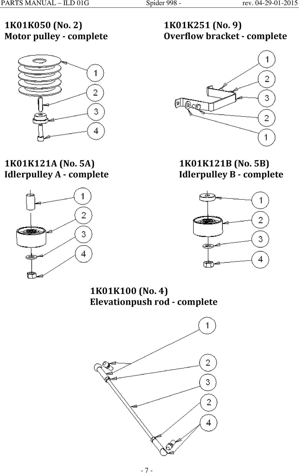 5A) Idlerpulley A - complete 1K01K121B (No.