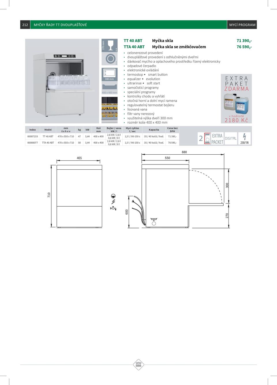 elektronicky odpadové čerpadlo elektronické ovládání termostop smart button equalizer evolution ultrarinse soft start samočistící programy speciální programy kontrolky chodu a vyhřátí otočná horní a